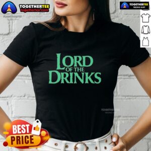 Top Lord Of The Drinks Fantasy Parody Ladies Tee featuring a whimsical design for fans of fantasy and humor.
