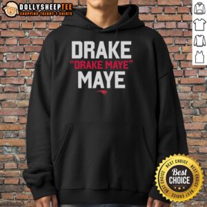 Alt Text: Good Drake Maye MVP New England Patriots small logo hoodie featuring stylish design and team colors.