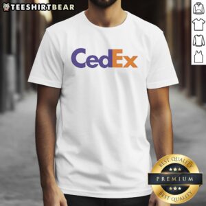 Official Cedex FedEx parody logo meme T-shirt featuring a humorous twist on the classic FedEx design.
