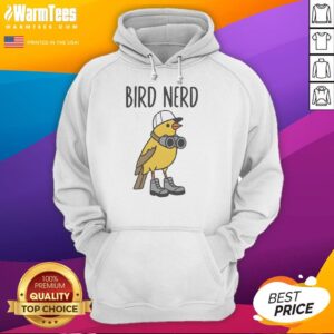 Top Brid Nerd wearing shoes and a hoodie with binoculars, showcasing a stylish outdoor look for adventurers.