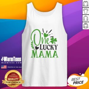 Pretty One Lucky Mama Irish Tank Top in green, perfect for St. Patrick's Day celebrations or casual wear.