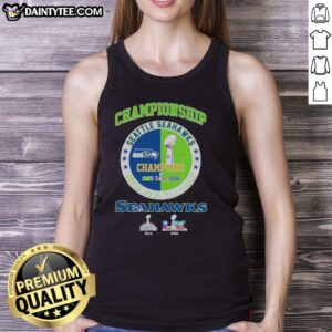 Awesome Seattle Seahawks Super Bowl LX Championship tank top featuring team colors and logo, perfect for fans.