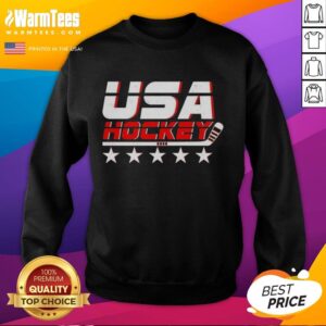 Vintage Nice USA Hockey 2026 Champions sweatshirt showcasing a classic design in team colors for hockey fans.