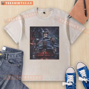 Hot Seattle Seahawks x Darkside Defense Super Bowl LX 2026 Champions graphic washed t-shirt showcasing team spirit.
