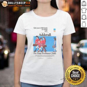 Stylish Azu Adderall ladies tee for helping your child get back on track with focus and motivation.