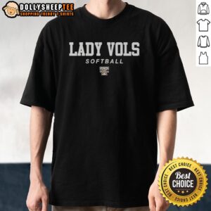 Alt Text: Awesome Tennessee Lady Vols Softball Wordmark and Logo T-Shirt featuring vibrant colors and team spirit design.
