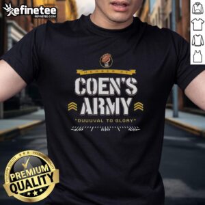 Nice Jacksonville Jaguars t-shirt for Josh Allen fans, celebrating Coen's Army and Duuuval to Glory spirit.
