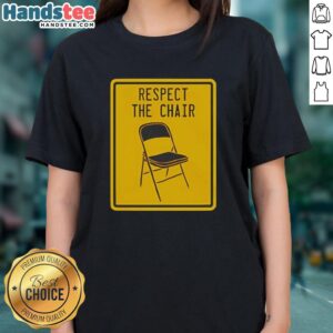 Official Respect The Parking Chair Ladies Tee featuring a stylish design perfect for casual outings and events.