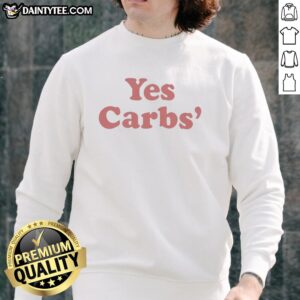 Stylish Nice Yes Carbs Ringer Sweatshirt in soft fabric, perfect for casual outings and showcasing your love for carbs.