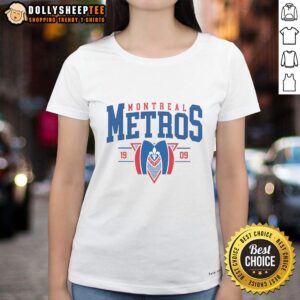 Vintage 90s ladies tee featuring Original Montreal Metros hockey team design, celebrating the iconic Hollander rivalry.