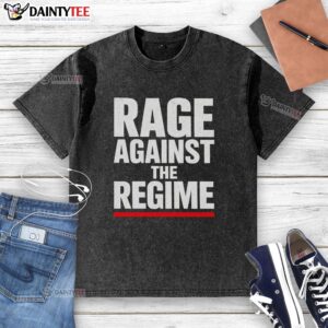 Pretty Rage Again The Regime Quote Washed T-Shirt featuring a bold graphic design and soft fabric for casual wear.