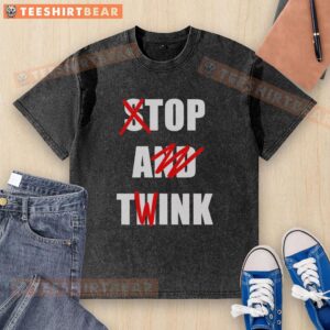 Alt Text: Pretty Stop and Think Top A Twink Washed T-Shirt in soft fabric, perfect for casual outings and trendy style.
