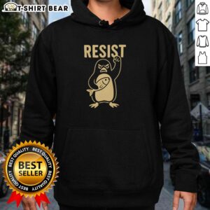 Cozy Nice Penguins Resist Hoodie featuring cute penguin graphics on a stylish design, perfect for cold weather.
