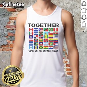 Good Together We Are America Flags Tank Top featuring vibrant patriotic designs for a stylish summer look.