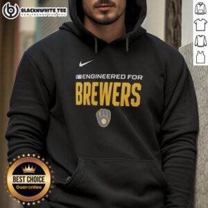 Top Engineered for Milwaukee Brewers MLB Logo Hoodie featuring team colors and iconic logo, perfect for fans.