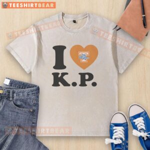 Alt Text: Heart-shaped I Love Karlyn Pickens 23 Tennessee Lady Volunteers Softball washed t-shirt for fans and sports lovers.