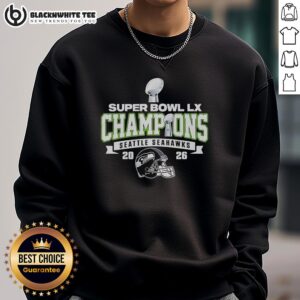 2026 Seattle Seahawks Super Bowl Champions sweatshirt design featuring team colors and logo, perfect for fans.