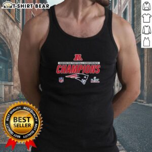 Alt Text: New England Patriots AFC tank top celebrating Original American Football Conference champions, featuring team colors and logo.