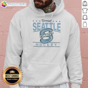 Top Seattle Torrent Hockey vintage feel hoodie in navy, featuring classic logo and cozy design for fans and enthusiasts.