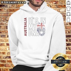 Alt Text: Official Australia It's In My DNA Fingerprint Flag Hoodie featuring Australian flag design and unique DNA fingerprint graphic.