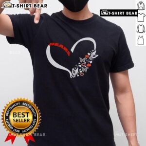 Pretty Butterflies In My Stomach Chicago Bears NFL T-Shirt featuring vibrant graphics and a comfortable fit for fans.