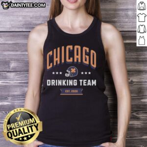 Alt Text: Awesome Chicago Drinking Team Est 2026 Helmet Tank Top featuring a bold design for summer fun and team spirit.