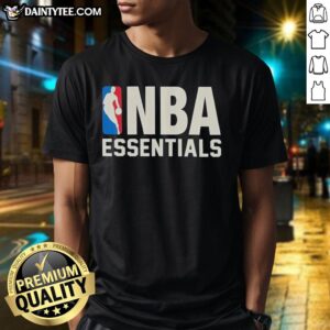 Original NBA Essentials T-Shirt in black, featuring the iconic NBA logo and comfortable fit for fans and athletes.