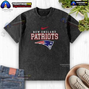 Awesome 2026 Super Bowl New England Patriots washed t-shirt featuring vintage design and team colors.
