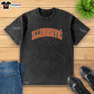 Good Illinois Civic Il Balkan Ball Washed T-Shirt - Comfortable, stylish tee featuring a unique Balkan Ball design.