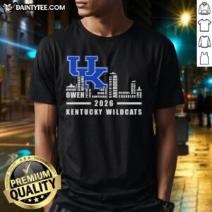 Good 2026 Kentucky Wildcats T-Shirt featuring city skyline design and player names, perfect for fans and collectors.