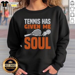 Awesome Tennis sweatshirt featuring a stylish design perfect for tennis lovers and enthusiasts, showcasing the phrase 'Soul Sweat'.