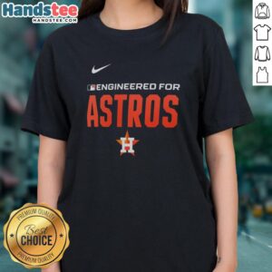 Nice Engineered Houston Astros MLB Logo Ladies Tee featuring stylish design for fans of the MLB team.