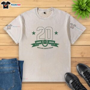 Original Baylor Equestrian 20 Years 2005-2025 washed t-shirt featuring a vintage design and soft fabric.