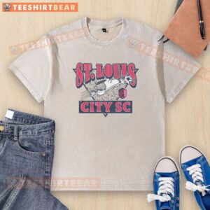 Hot Peanuts Snoopy x St. Louis City SC washed t-shirt featuring a vibrant design, perfect for fans and collectors.