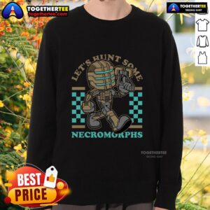 Alt Text: Official Dead Space Isaac game mascot sweatshirt for space engineers, perfect for hunting necromorphs in style.