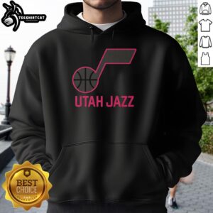 Alt Text: Premium Utah Jazz Highlight Reel Hoodie featuring vibrant team colors and dynamic graphics for fans and collectors.