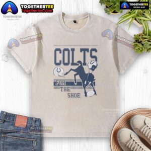Alt Text: Awesome Indianapolis Colts Spirit Script Washed T-Shirt in blue, showcasing team pride for fans and game day.