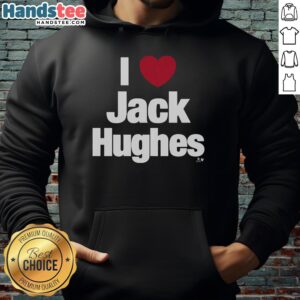 Pretty I Heart Jack Hughes Hoodie featuring a stylish design, perfect for fans of the New Jersey Devils player.