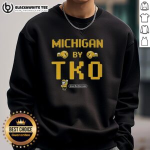 Original Michigan By TKO Jon Rothstein Sweatshirt in navy blue, showcasing stylish design for fans and casual wear.