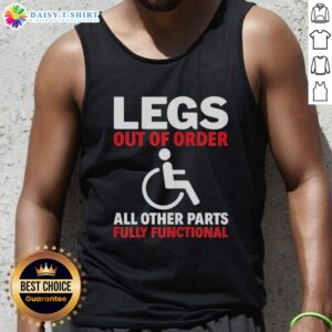 Hot Legs Out of Order Tank Top featuring playful text design, perfect for casual outfits and summer fashion.