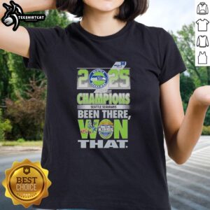 2025 Seattle Seahawks NFC West Division Champions ladies tee, featuring stylish design and team pride for fans.