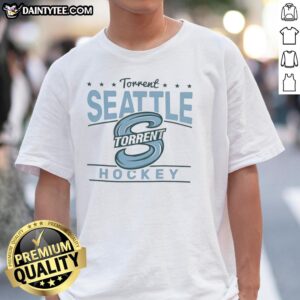 Funny Seattle Torrent Hockey vintage feel t-shirt showcasing a playful design perfect for hockey fans and retro style lovers.
