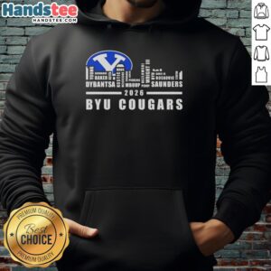 2026 BYU Cougars hoodie featuring city skyline design, perfect for fans showcasing team pride and style.