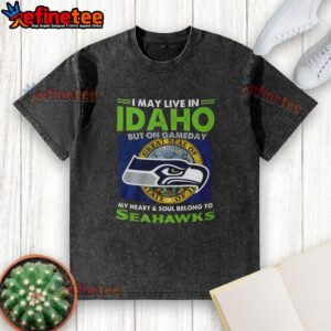 Pretty Seattle Seahawks washed t-shirt, perfect for fans living in Idaho, showcasing team spirit on gameday.