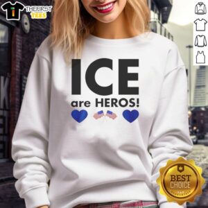 Hot ICE Heroes Flag Sweatshirt featuring a bold design and vibrant colors, perfect for fans of heroic themes and stylish comfort.
