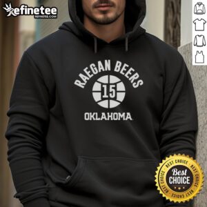 Pretty Oklahoma Sooners Basketball Raegan Beers #15 Name Number Ball T-Shirt - Image 6