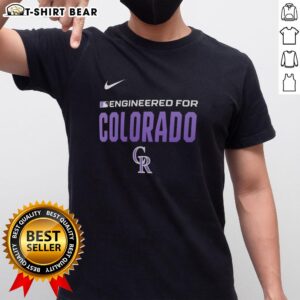 Alt Text: Original Engineered For Colorado Rockies MLB logo T-shirt featuring vibrant team colors and classic design.