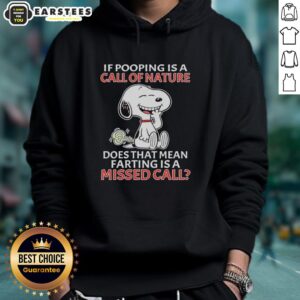 Alt Text: Funny hoodie featuring Snoopy with the text about nature calls, perfect for dog lovers and humor enthusiasts.