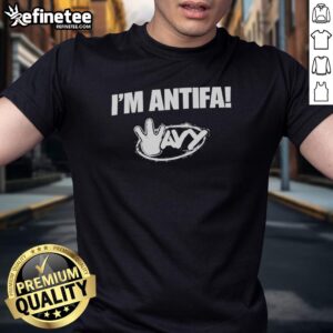 Premium I'M Antifa Kyle T-Shirt featuring bold graphic design, perfect for expressing your anti-fascist beliefs in style.