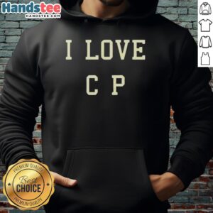 Premium 'I Love CPH' Hoodie in soft fabric, showcasing a stylish design perfect for Copenhagen enthusiasts.